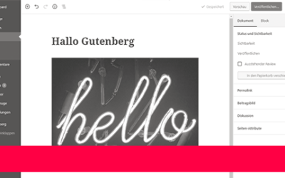Gutenberg – so funktioniert der neue WordPress Editor (Anleitung Teil I)